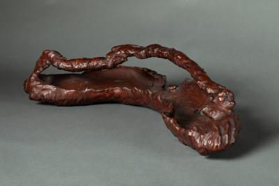 Large Natural Burl Wood Tray