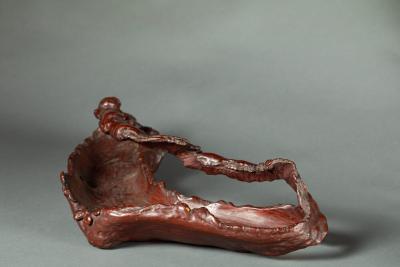 Large Natural Burl Wood Tray
