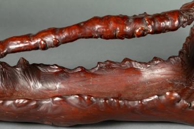 Large Natural Burl Wood Tray