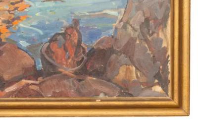 Large Oil On Canvas Painting By William Lester Stevens