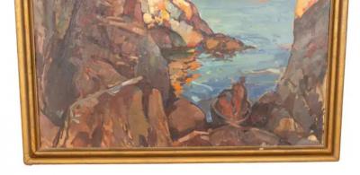 Large Oil On Canvas Painting By William Lester Stevens