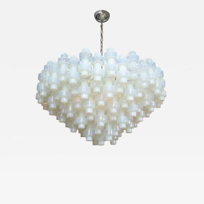 Large Opalescent Murano Glass Chandelier