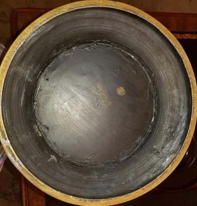 Large Oriental Champleve Cloisonne Urn on Stand