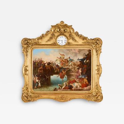 Large Orientalist musical picture clock after Krafft