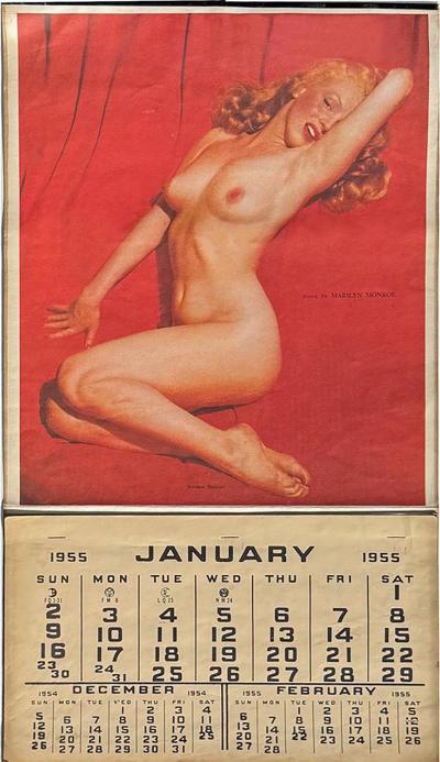 Large Original 1955 Marilyn Monroe Calendar
