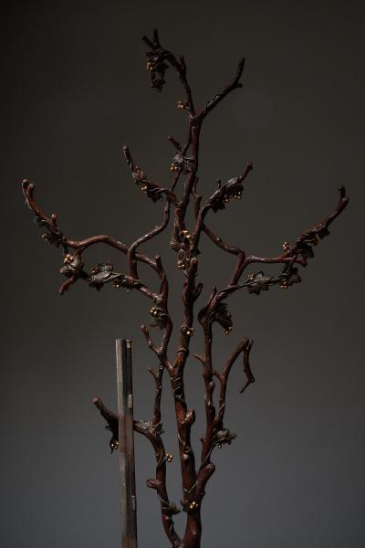 Large Ornate Cast Iron Hallway Tree with Hunting Motif 1920s