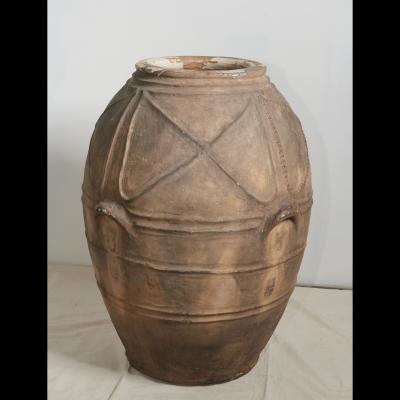 Large Outdoor Italian Terra Cotta Urn or Jar Dated 1864