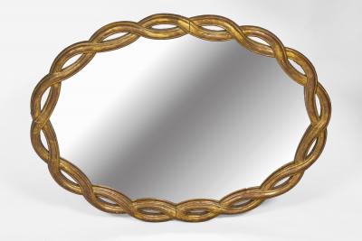 Large Oval Giltwood Mirror