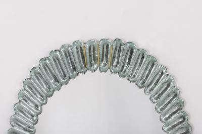 Large Oval Sea Green Murano Glass Mirror in Stock