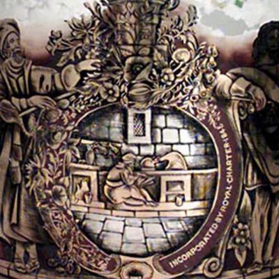 Large Painted Victorian Apothecary Jar