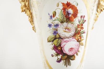 Large Pair 19th Century Gilt Porcelain Table Lamps