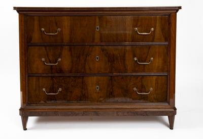 Large Pair 19th Century Italian Walnut Chest Of Drawers