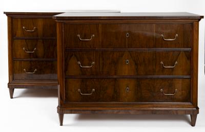 Large Pair 19th Century Italian Walnut Chest Of Drawers