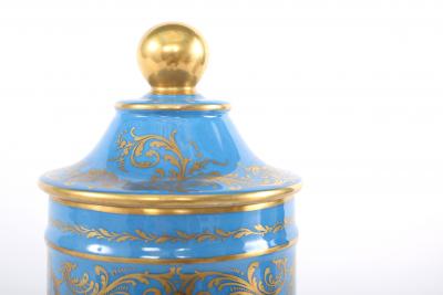 Large Pair 19th Century Sevres Style Porcelain Covered Jars