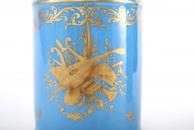 Large Pair 19th Century Sevres Style Porcelain Covered Jars