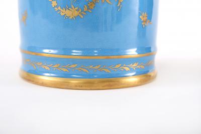 Large Pair 19th Century Sevres Style Porcelain Covered Jars