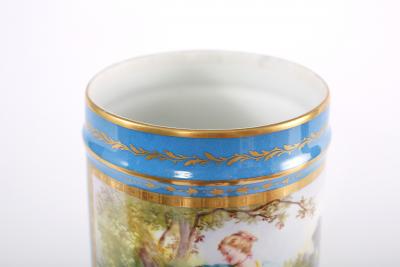 Large Pair 19th Century Sevres Style Porcelain Covered Jars