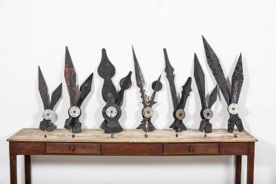 Large Pair 19thC French Copper Clock Tower Hands