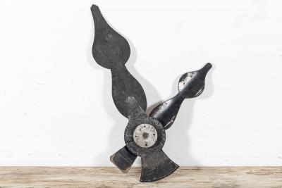 Large Pair 19thC French Zinc Clock Tower Hands