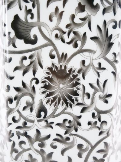 Large Pair Glazed Tapestry Porcelain Gilt Base Table Lamps