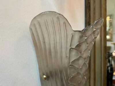 Large Pair Of Art Deco Style Murano Glass Sconces