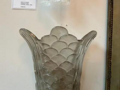 Large Pair Of Art Deco Style Murano Glass Sconces