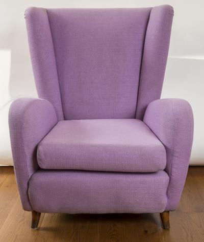 Large Pair Of Italian Mid Century Lounge Chairs By Paola Buffa