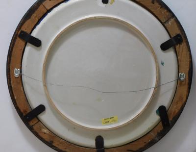 Large Pair of 19th Century Italian Glazed Majolica Framed Plaques