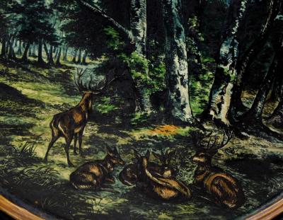 Large Pair of 19th Century Italian Glazed Majolica Framed Plaques