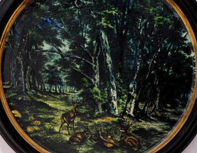 Large Pair of 19th Century Italian Glazed Majolica Framed Plaques