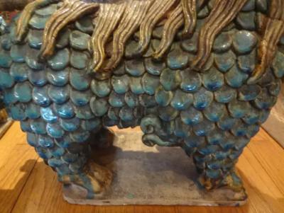 Large Pair of Antique Chinese Porcelain Foo Dogs