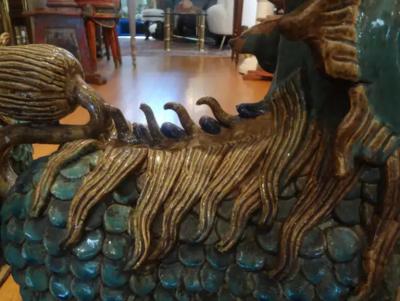 Large Pair of Antique Chinese Porcelain Foo Dogs