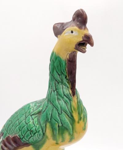 Large Pair of Chinese Export Porcelain Phoenixes circa 1900 Restored