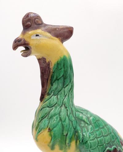 Large Pair of Chinese Export Porcelain Phoenixes circa 1900 Restored