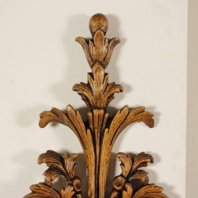 Large Pair of Italian Walnut Sconces