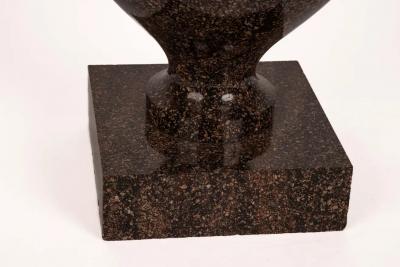 Large Pair of Swedish Blyberg Porphyry Vases and Covers Early 19th Century