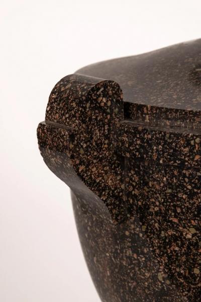 Large Pair of Swedish Blyberg Porphyry Vases and Covers Early 19th Century