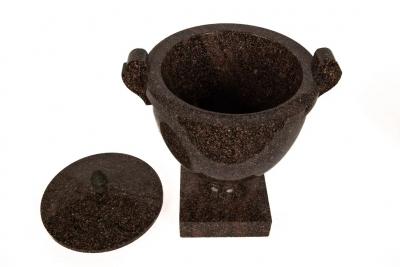 Large Pair of Swedish Blyberg Porphyry Vases and Covers Early 19th Century