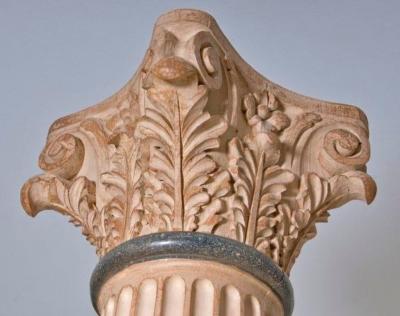 Large Pair of Vintage French Wood Columns circa 1960