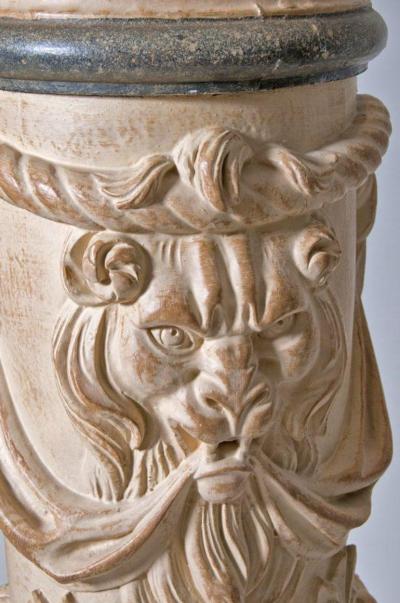 Large Pair of Vintage French Wood Columns circa 1960