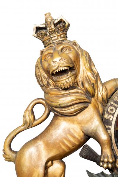 Large Parcel Gilt And Polychrome Coat Of Arms Of Great Britain