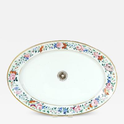 Large Paris Porcelain Antique Platter 19th century