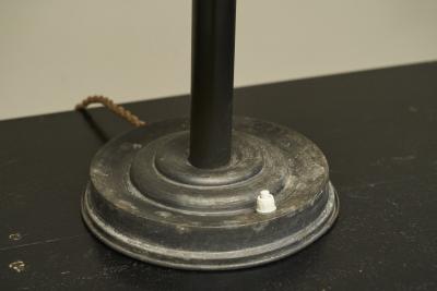 Large Patinated Bauhaus Style Table Lamp 1940s