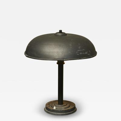 Large Patinated Bauhaus Style Table Lamp 1940s
