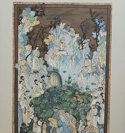 Large Persian Illustration from a Book circa 1900