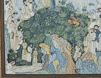 Large Persian Illustration from a Book circa 1900