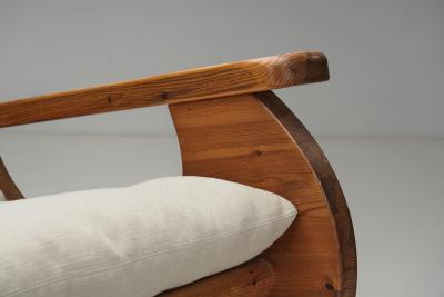 Large Pine Wood Rocking Chairs The Netherlands 1970s