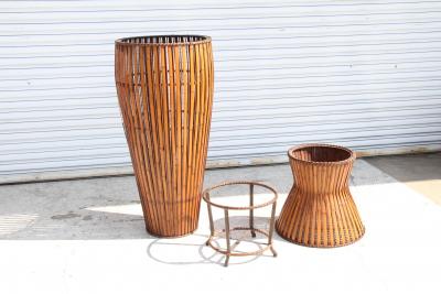 Large Pineapple Shaped Basket on Stand