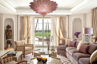 Large Pink Amethyst Murano Glass Leave Ceiling Light or Chandelier