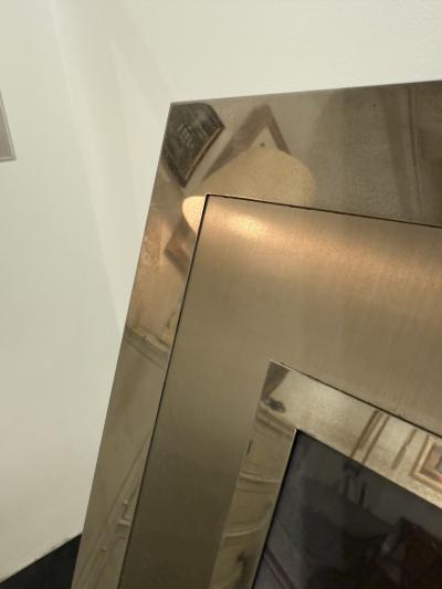 Large Polished Nickel Tabletop Frame Italy 1970s